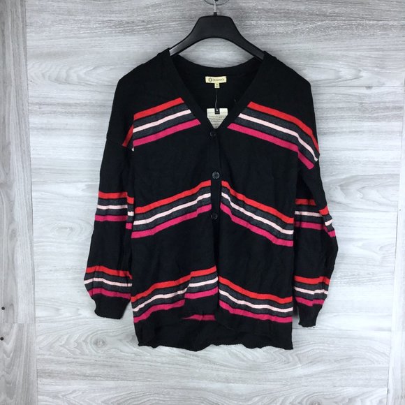 Democracy Striped Girlfriend Cardigan - Picture 1 of 5